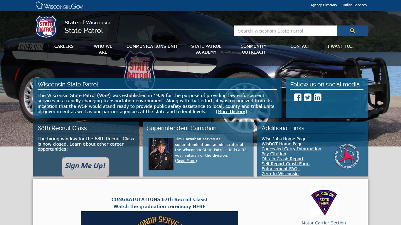 Wisconsin State Patrol Home