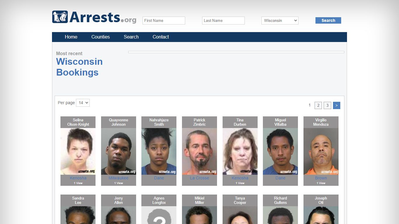 Wisconsin Arrests and Inmate Search